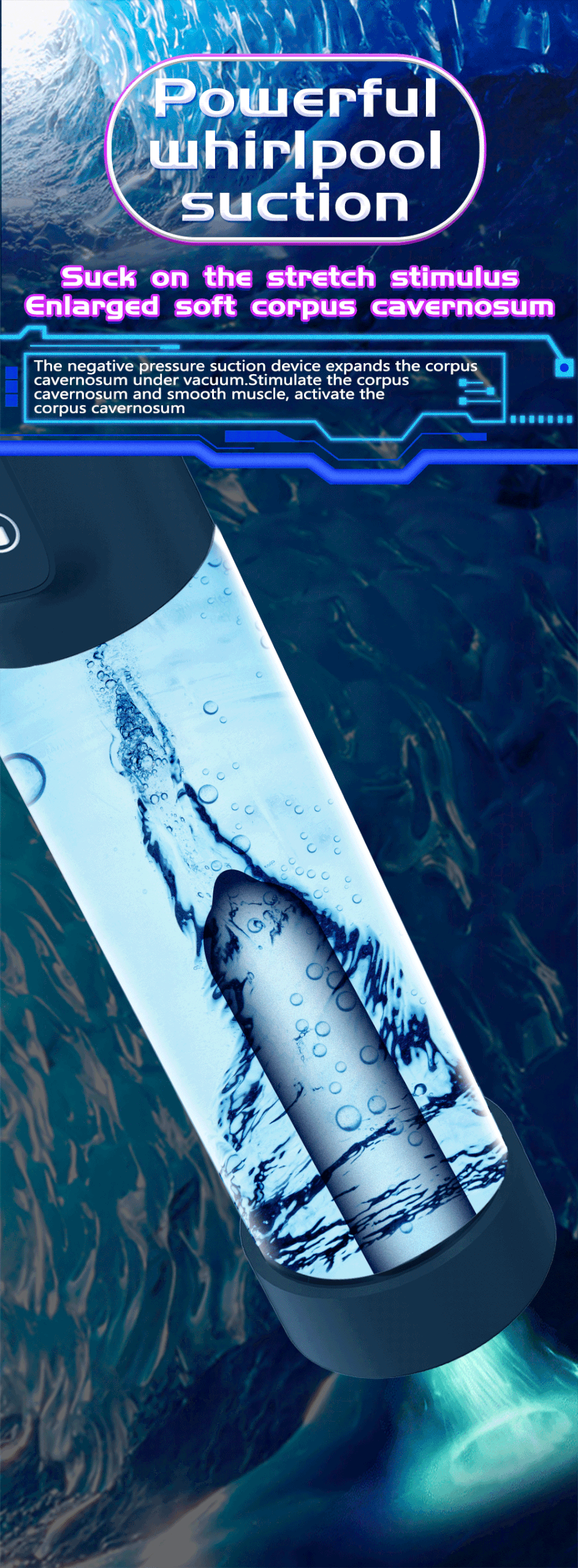Powerful whirlpool suction